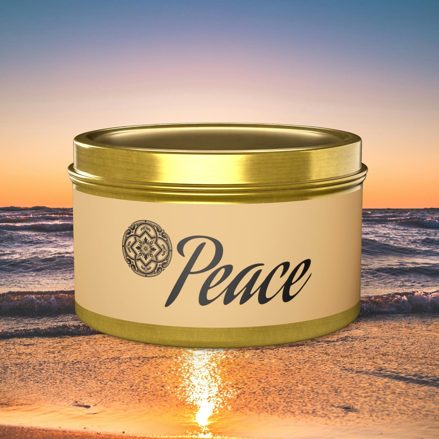 Peace Aromatherapy Tin Soy Candles 4oz, 8oz