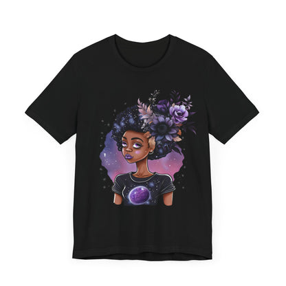 Purple Bling Gemini Unisex Jersey Short Sleeve Tee