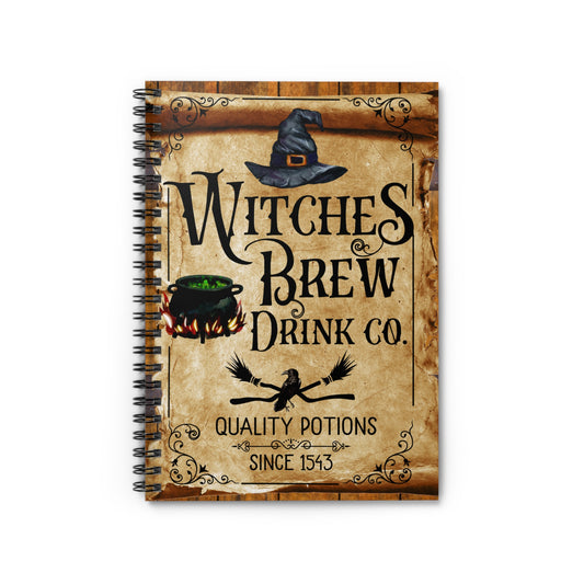 Witches Brew Halloween Spooky Season Spiral Notebook for home or office, journals, gift idea for students and professionals, organize notes