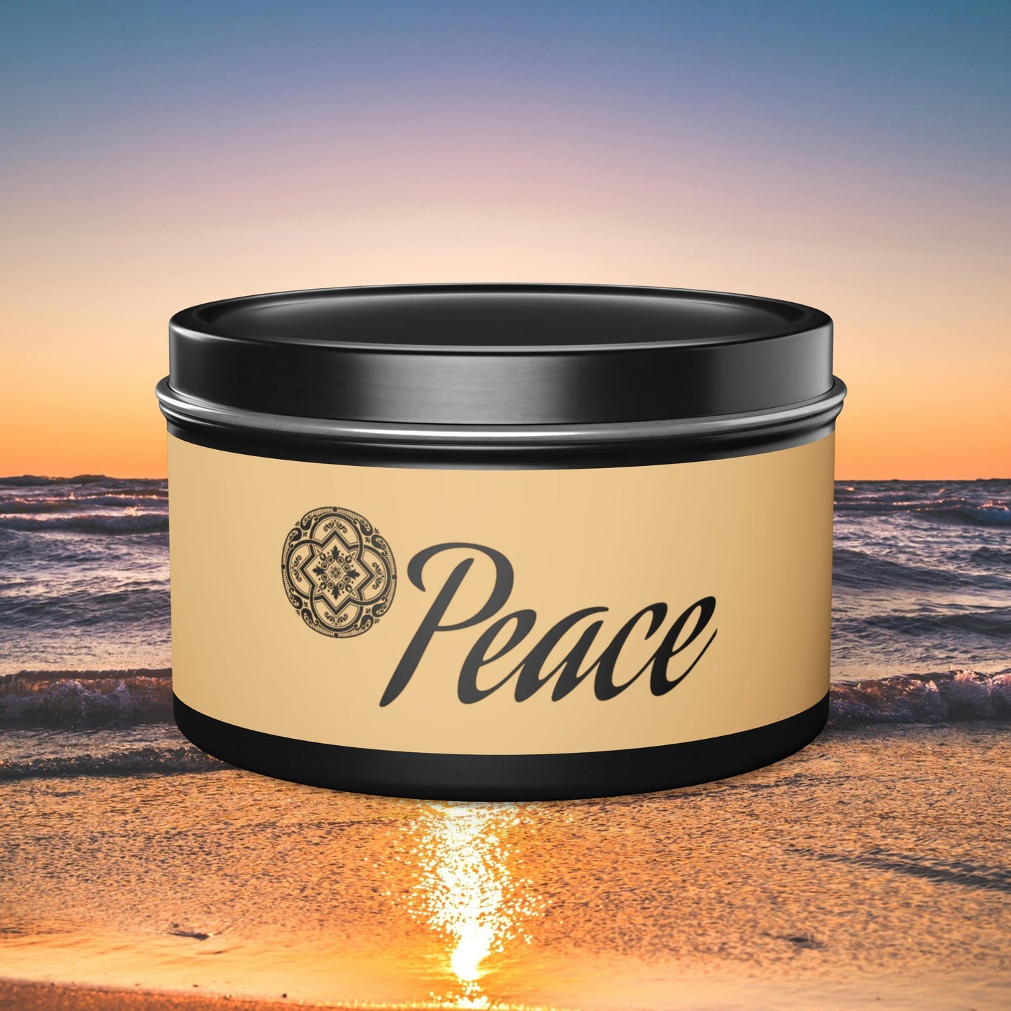 Peace Aromatherapy Tin Soy Candles 4oz, 8oz