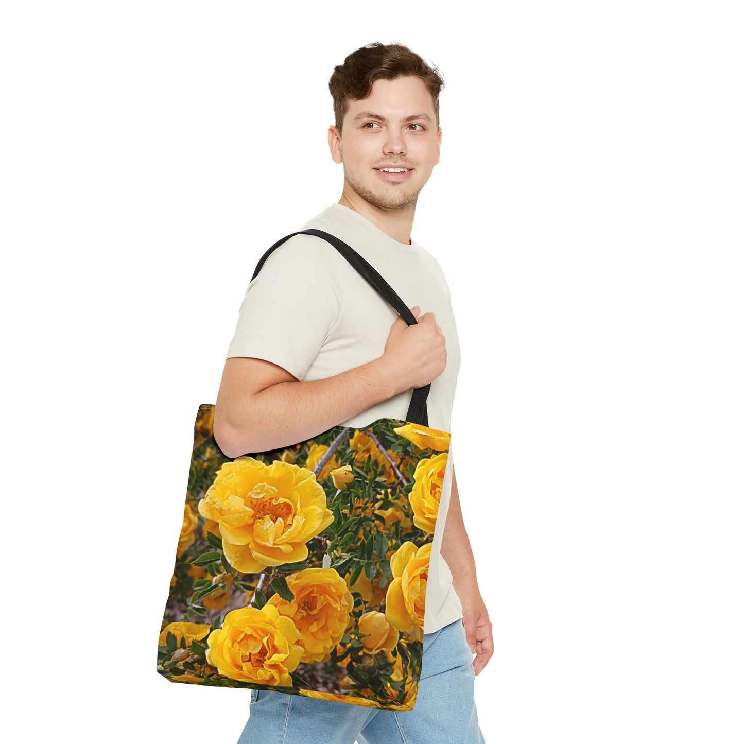 Springtime Yellow Flowers Floral Tote Bag