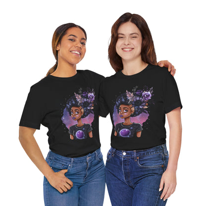 Purple Bling Gemini Unisex Jersey Short Sleeve Tee