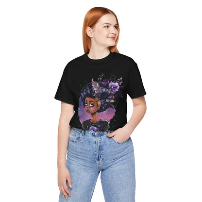 Purple Bling Gemini Unisex Jersey Short Sleeve Tee