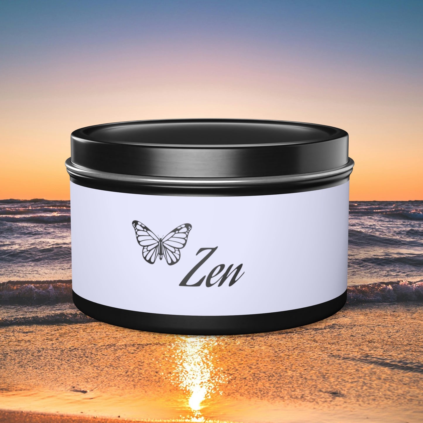 Zen Aromatherapy Tin Soy Candles 4oz, 8oz