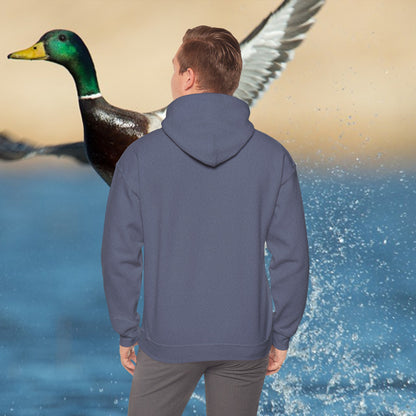 Unisex Heavy Blend™ Hooded Sweatshirt: Ducks, Bucks n' Trucks great for camping