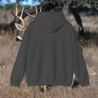 Unisex Heavy Blend™ Hooded Sweatshirt: Ducks, Bucks n' Trucks great for camping