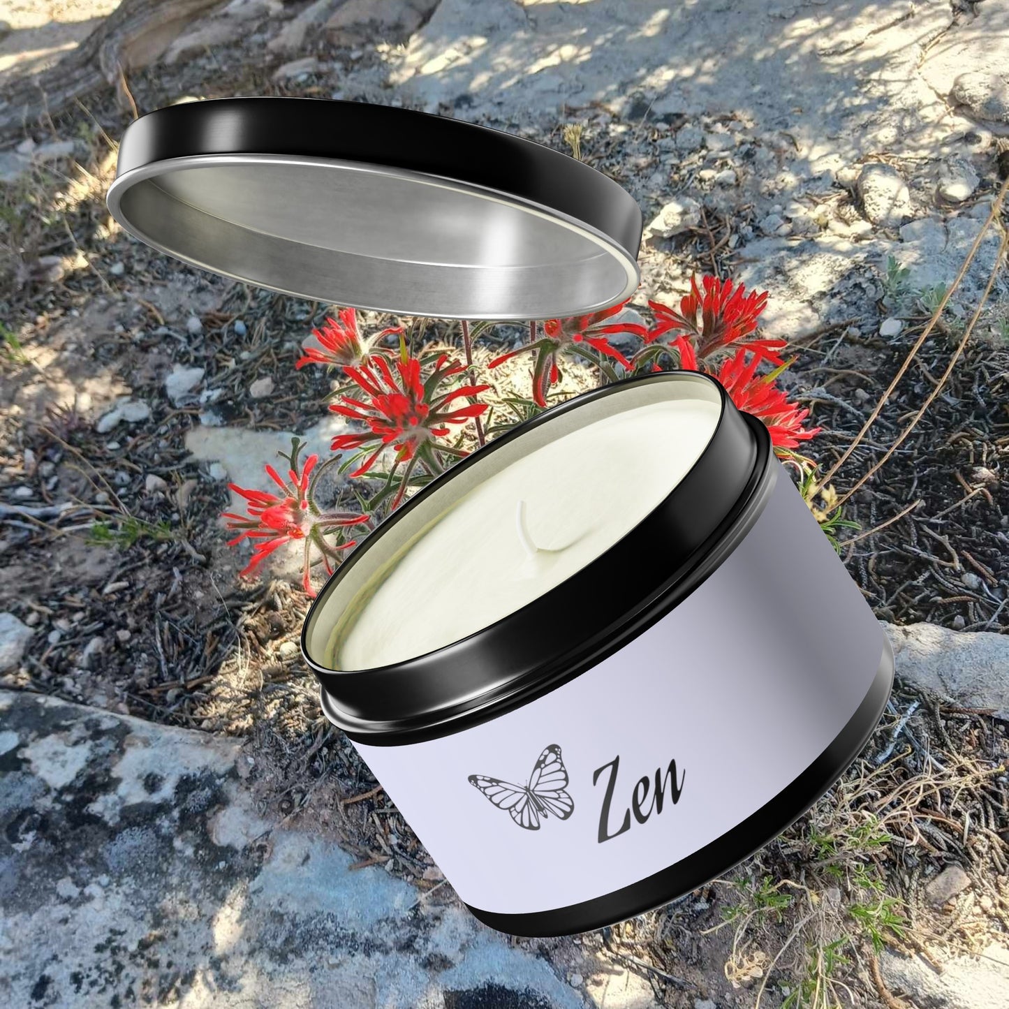 Zen Aromatherapy Tin Soy Candles 4oz, 8oz