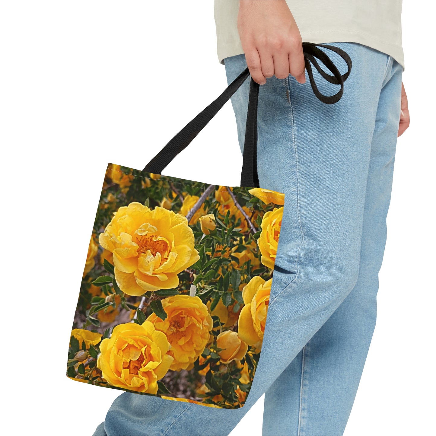 Springtime Yellow Flowers Floral Tote Bag