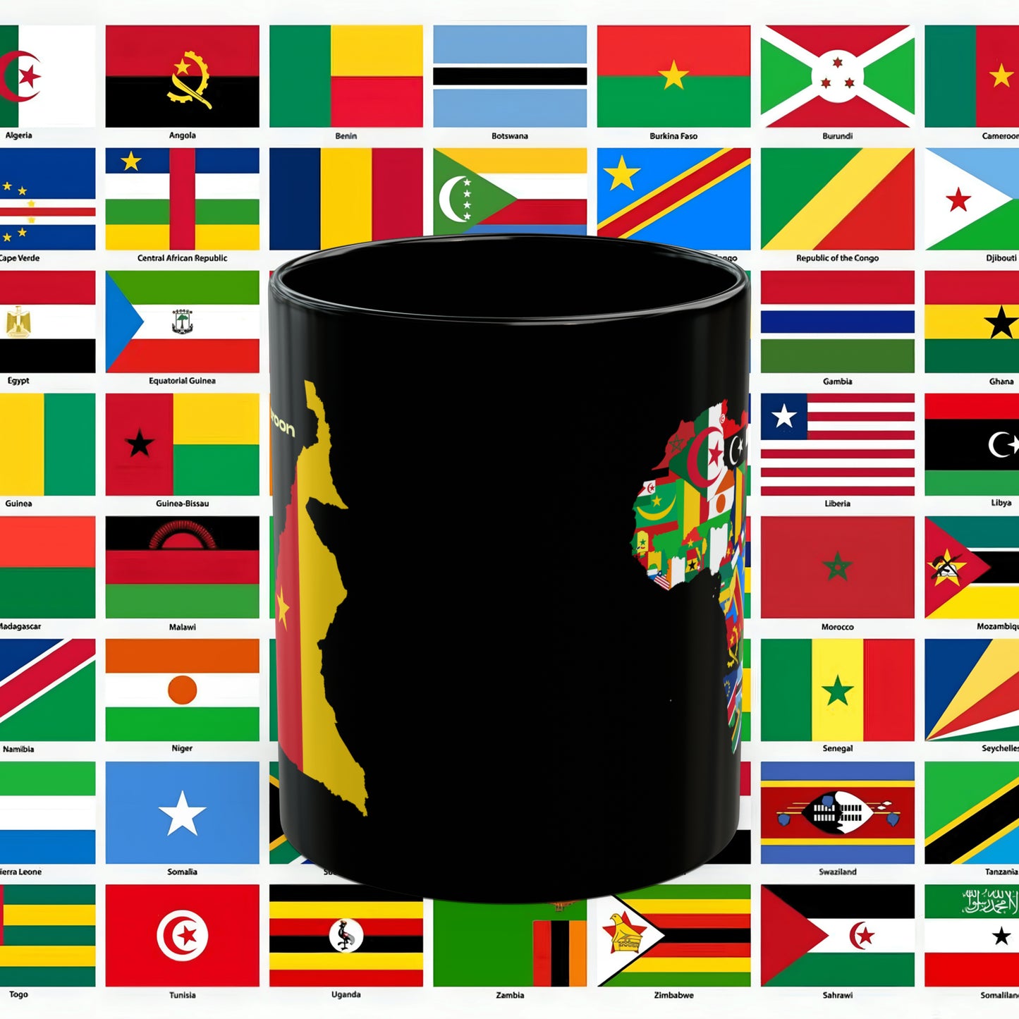 African Pride Cameroon Black Mug (11oz, 15oz)