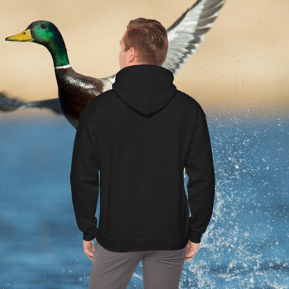 Unisex Heavy Blend™ Hooded Sweatshirt: Ducks, Bucks n' Trucks great for camping