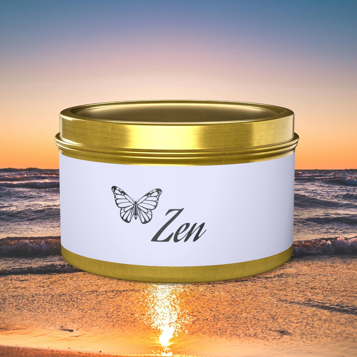 Zen Aromatherapy Tin Soy Candles 4oz, 8oz