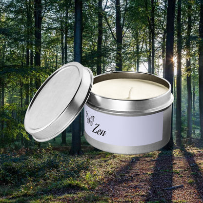 Zen Aromatherapy Tin Soy Candles 4oz, 8oz