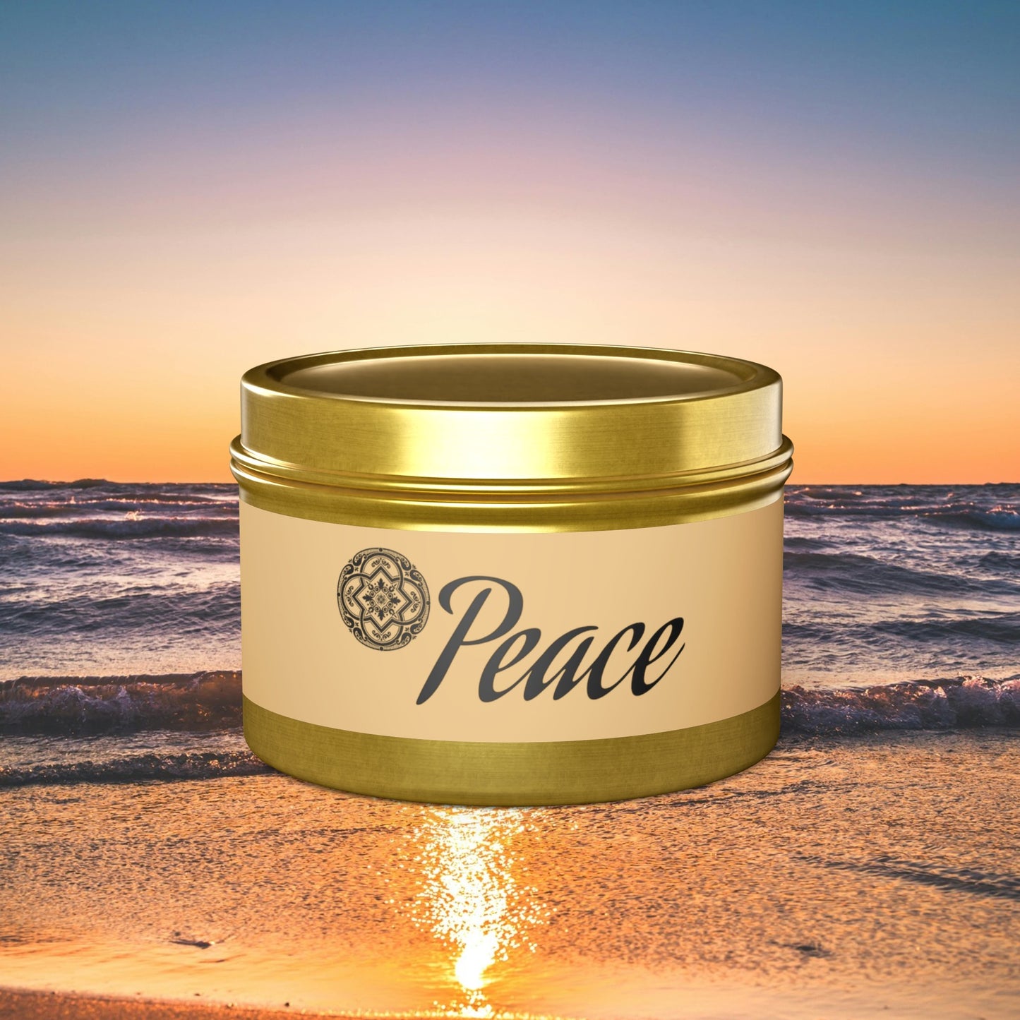 Peace Aromatherapy Tin Soy Candles 4oz, 8oz