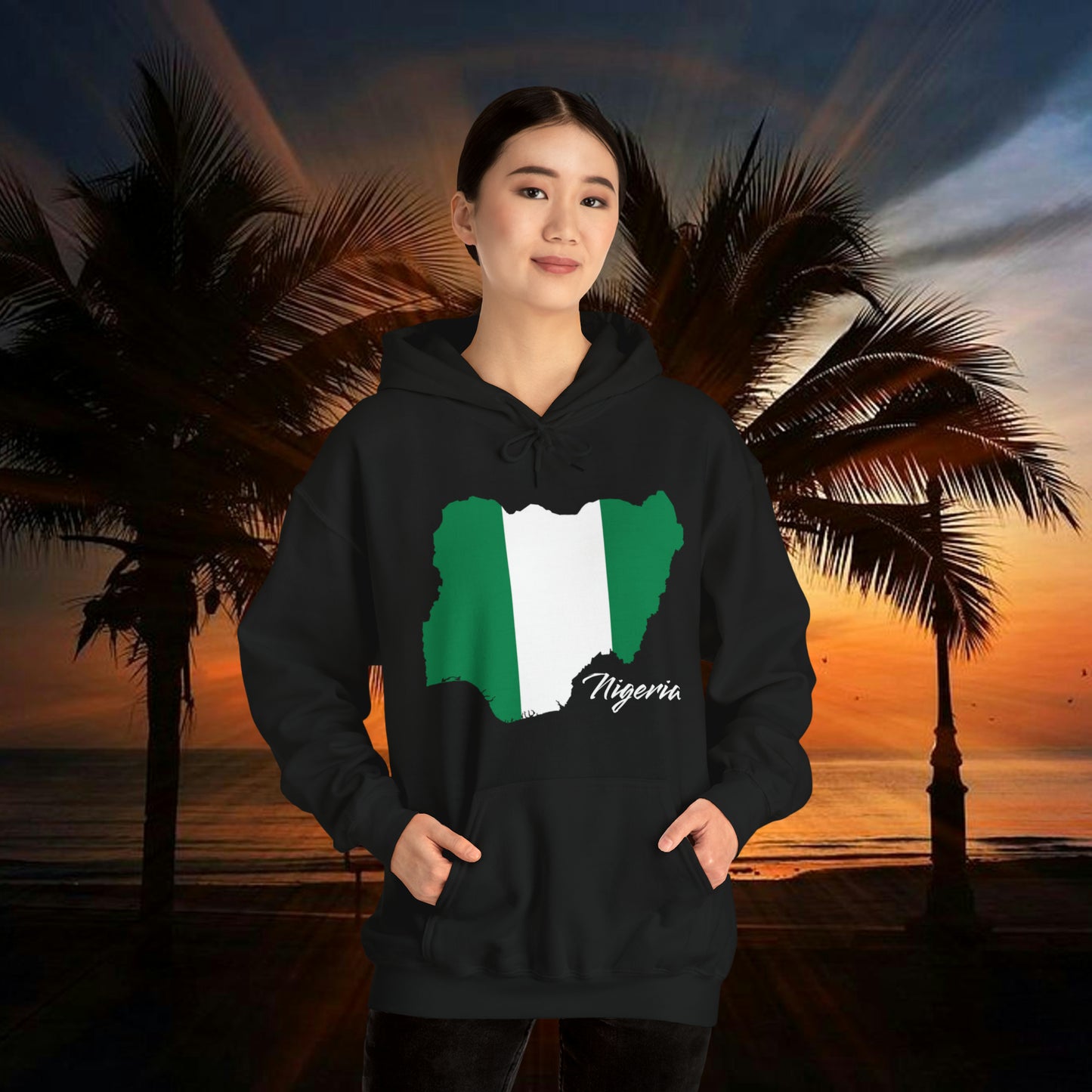 African Pride Nigeria Unisex Heavy Blend™ Hooded Sweatshirt