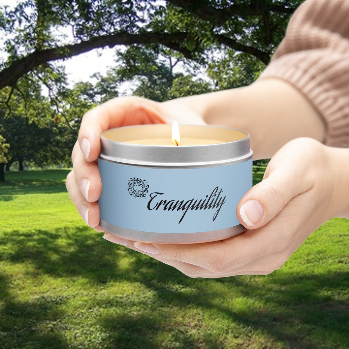 Tranquility Aromatherapy Tin Soy Candles 4oz, 8oz