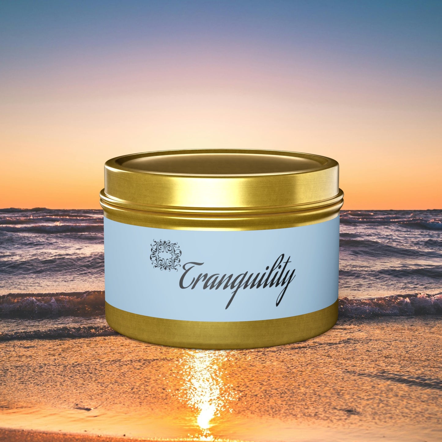 Tranquility Aromatherapy Tin Soy Candles 4oz, 8oz