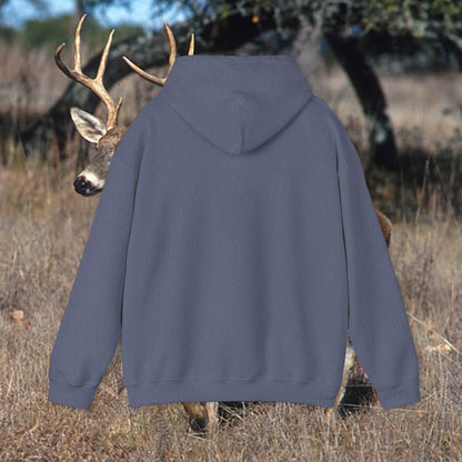 Unisex Heavy Blend™ Hooded Sweatshirt: Ducks, Bucks n' Trucks great for camping