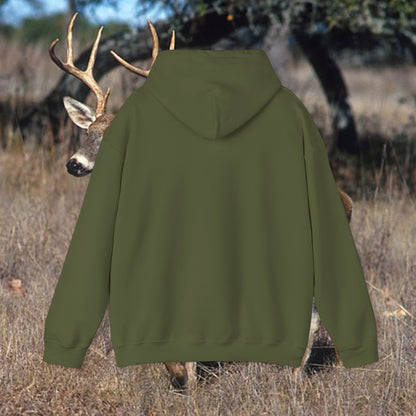 Unisex Heavy Blend™ Hooded Sweatshirt: Ducks, Bucks n' Trucks great for camping