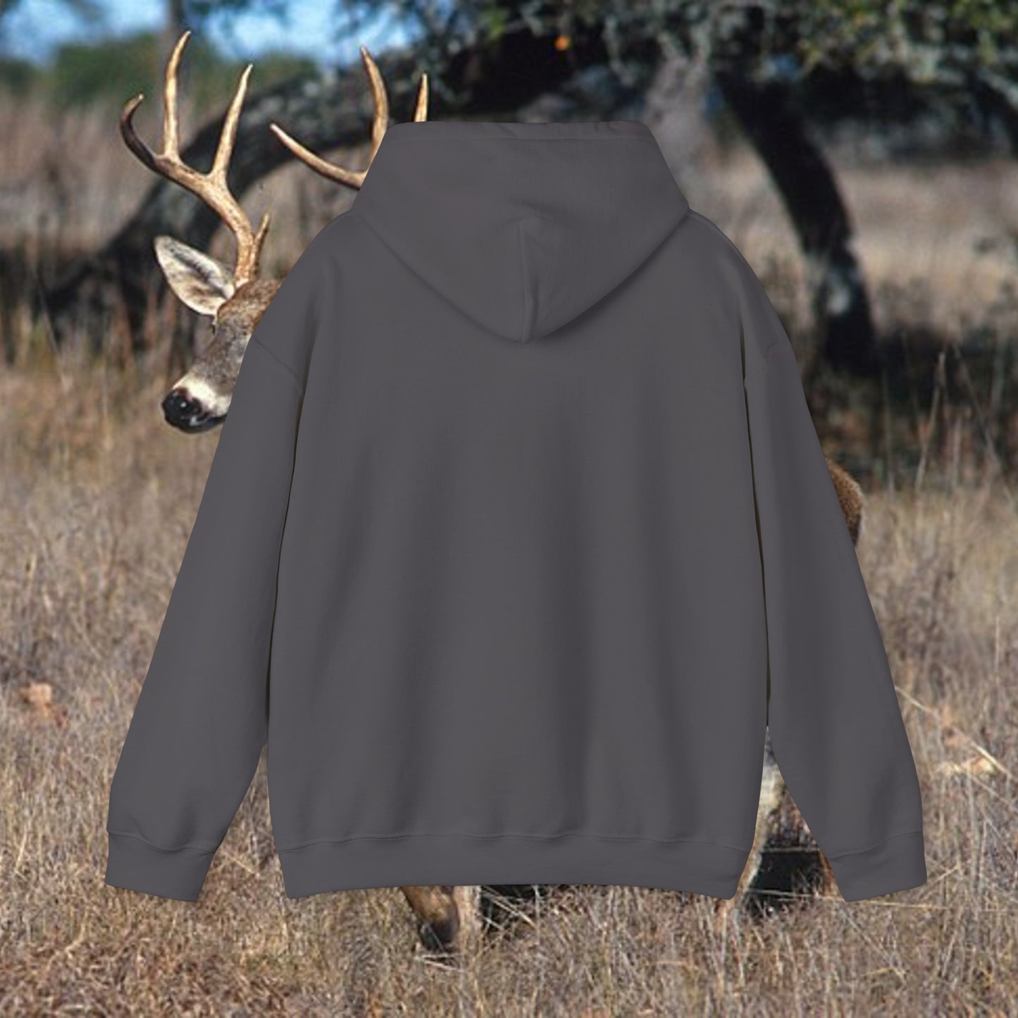 Unisex Heavy Blend™ Hooded Sweatshirt: Ducks, Bucks n' Trucks great for camping