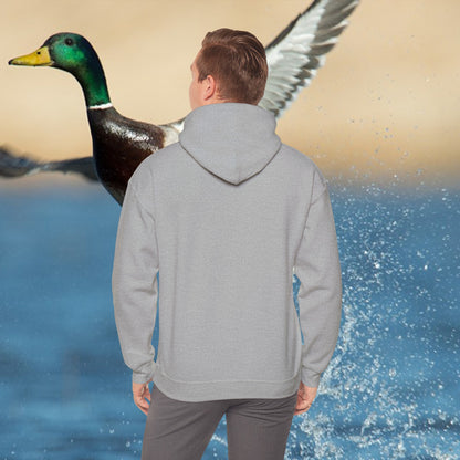 Unisex Heavy Blend™ Hooded Sweatshirt: Ducks, Bucks n' Trucks great for camping