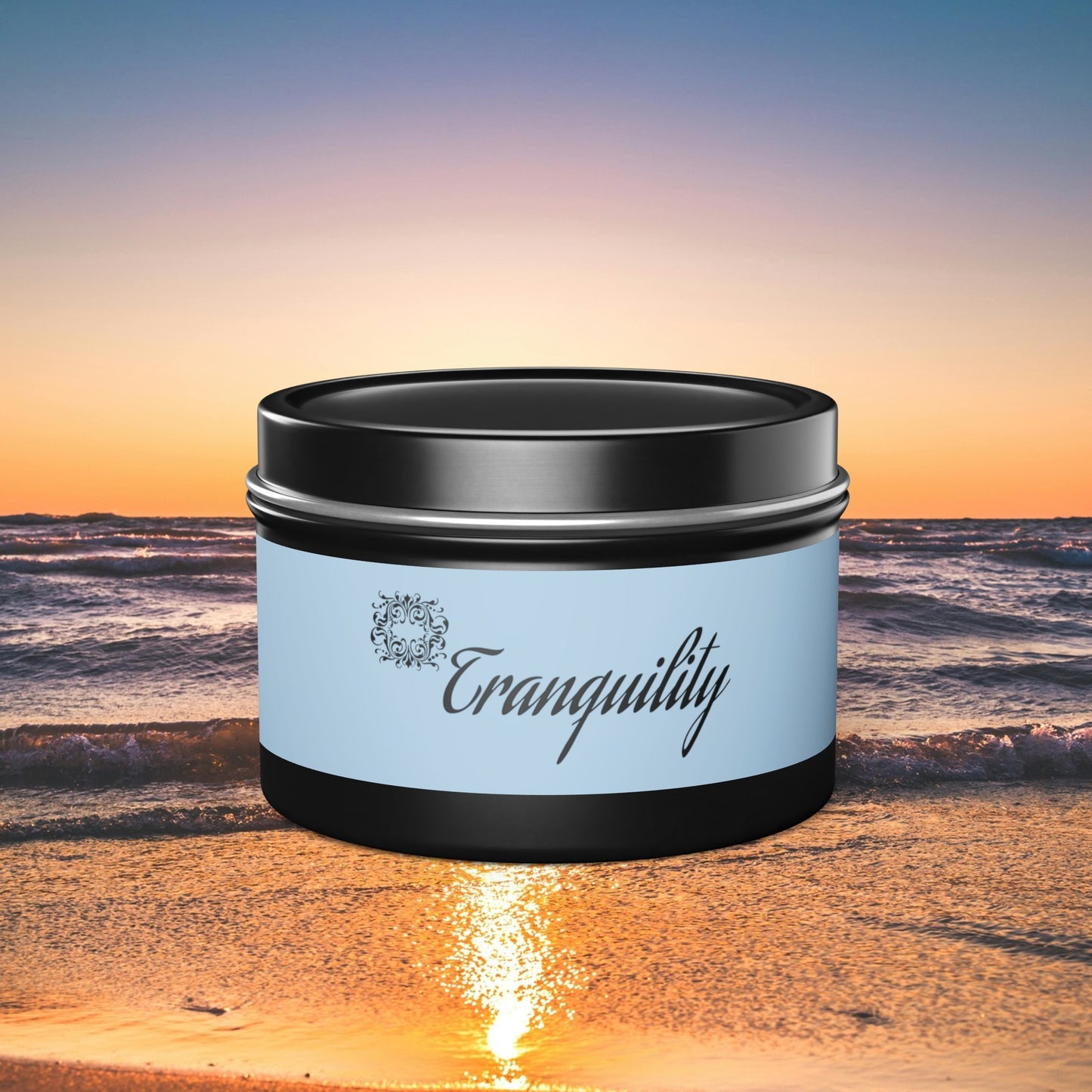 Tranquility Aromatherapy Tin Soy Candles 4oz, 8oz