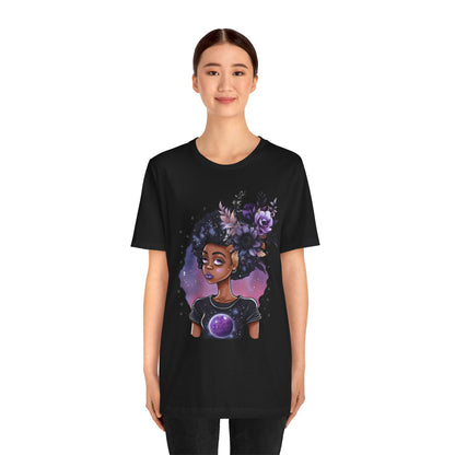 Purple Bling Gemini Unisex Jersey Short Sleeve Tee