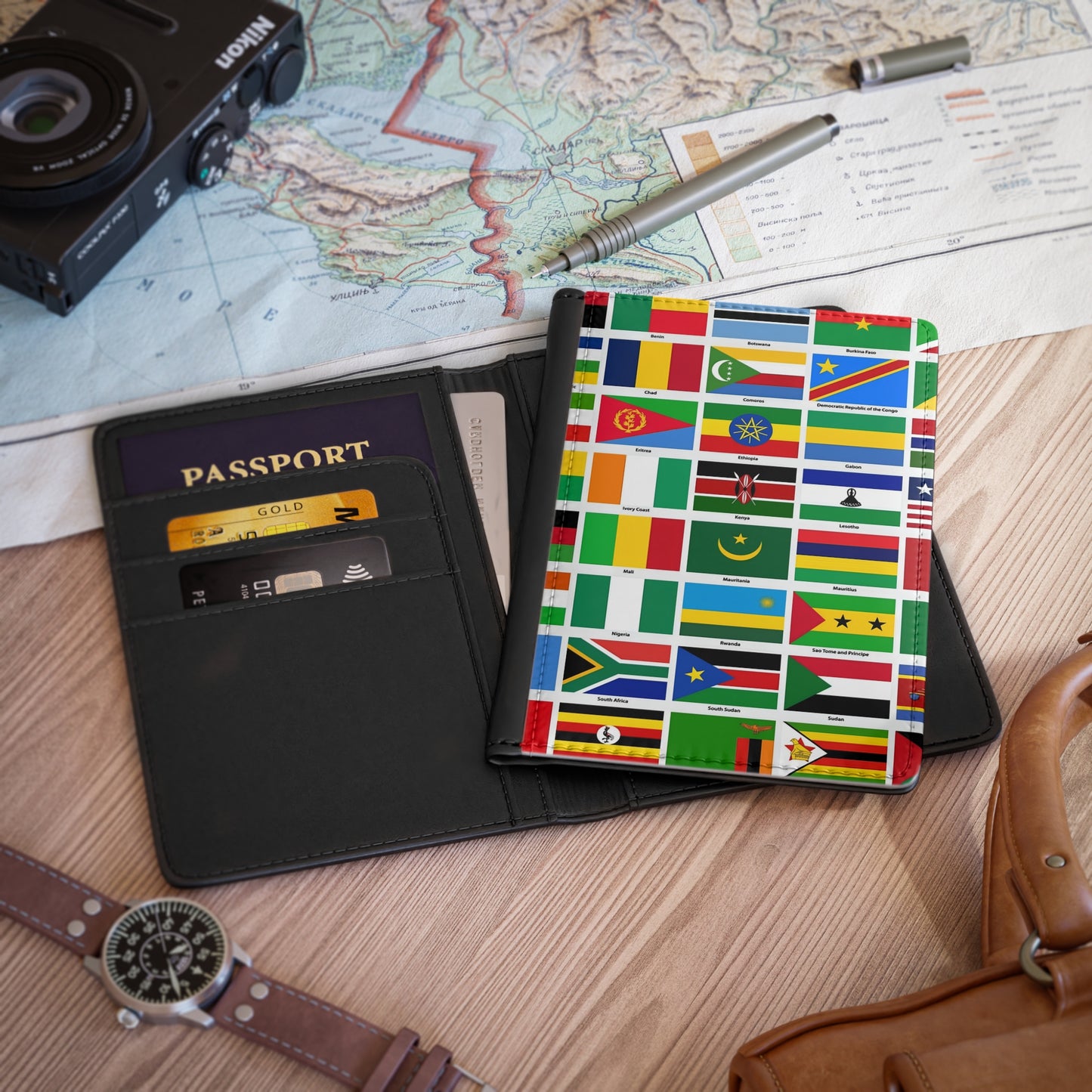 The Map of Africa Passport Cover for Travel 3.9 x 5.8