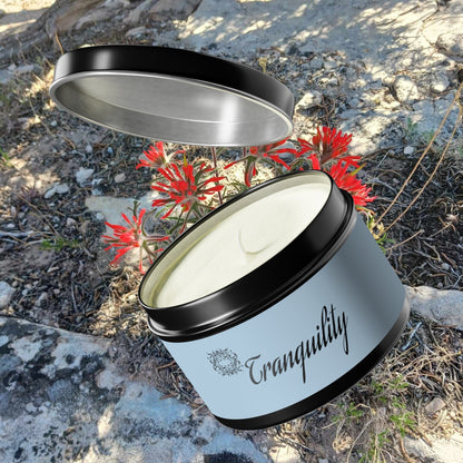 Tranquility Aromatherapy Tin Soy Candles 4oz, 8oz