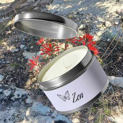 Zen Aromatherapy Tin Soy Candles 4oz, 8oz