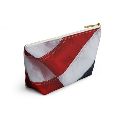 The Patriotic Accessory Pouch w T-bottom for Travel