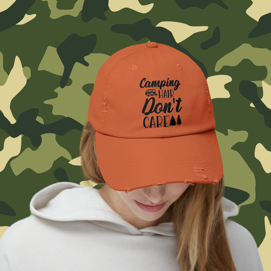 Camp Hair Don't Care Cotton Twill Unisex Distressed Cap