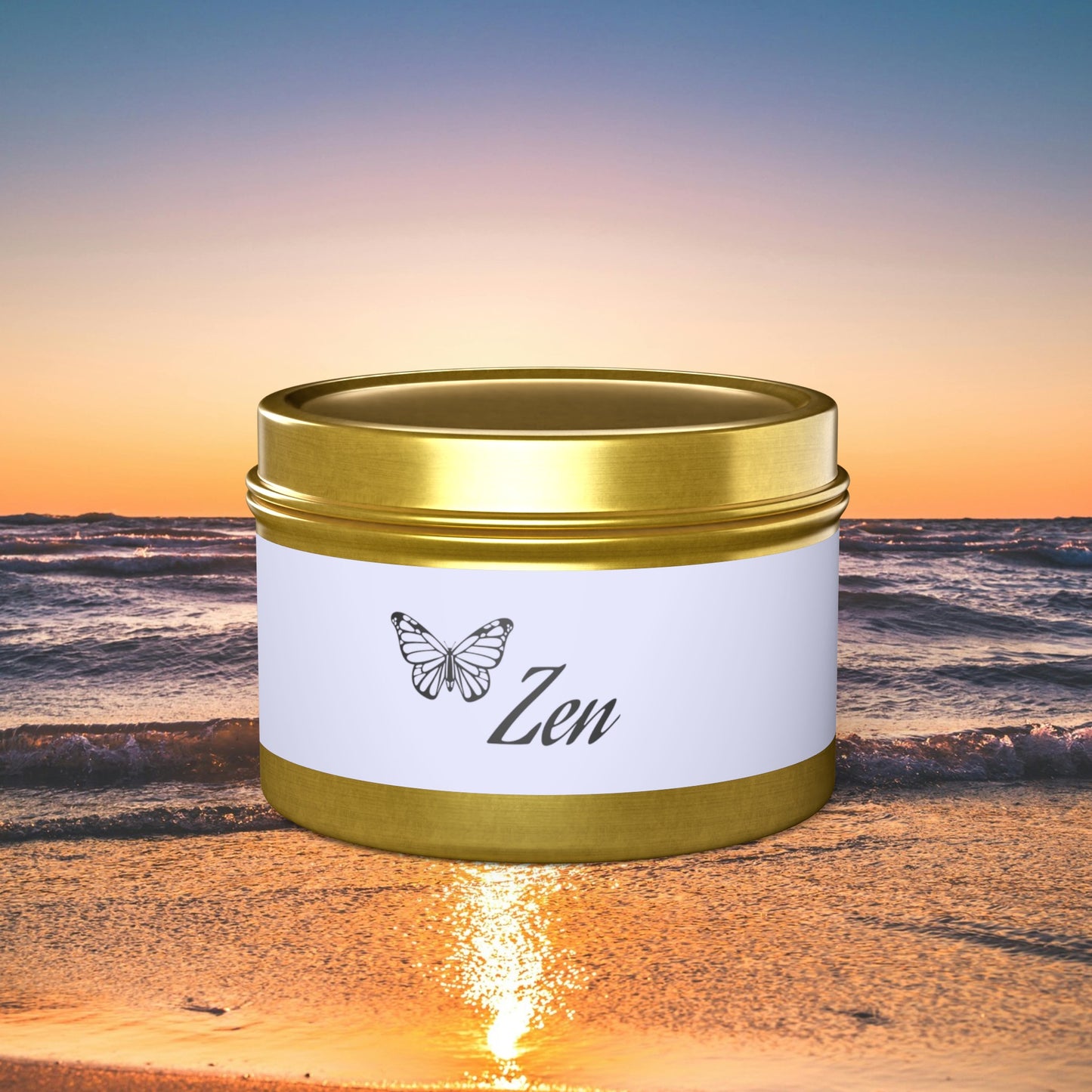 Zen Aromatherapy Tin Soy Candles 4oz, 8oz