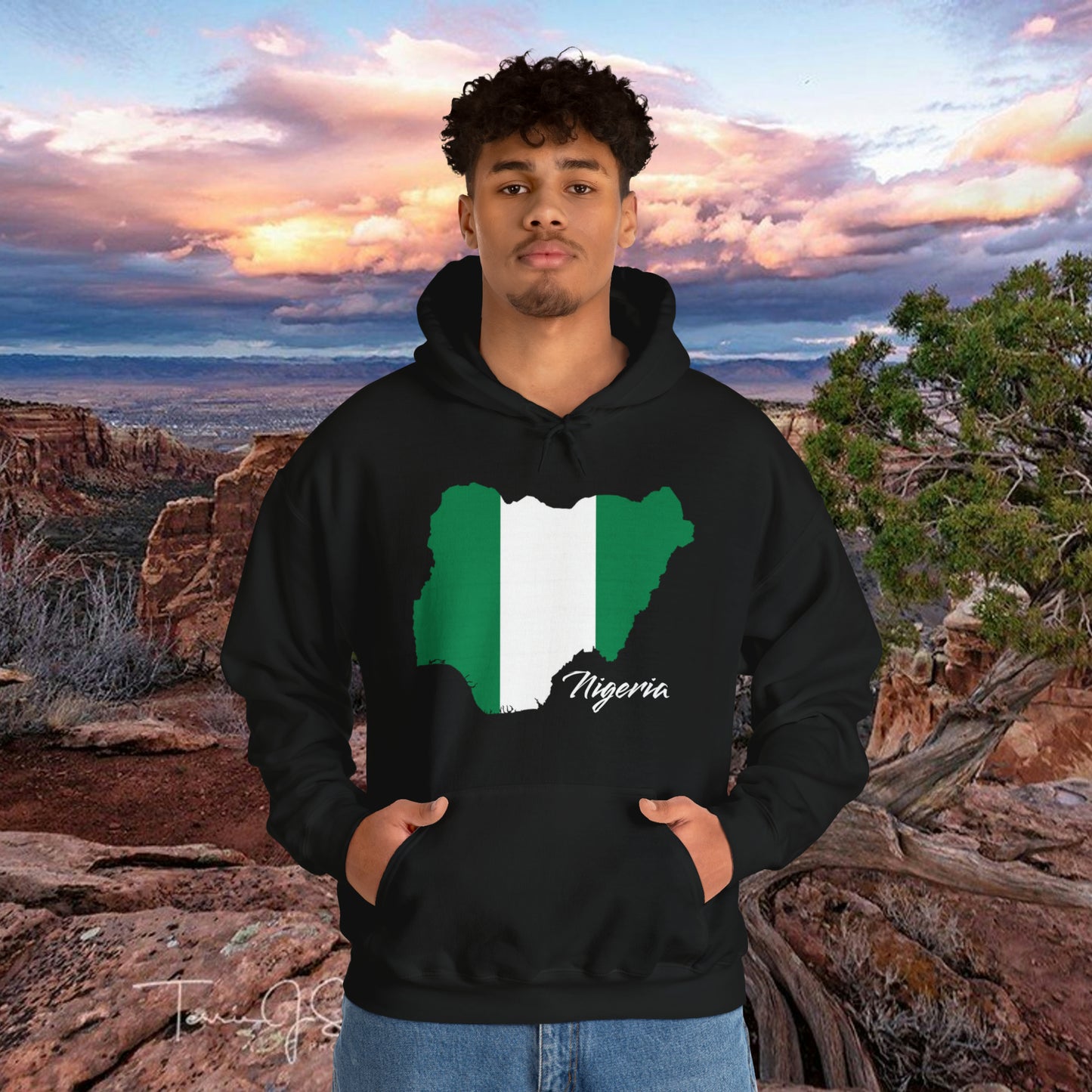 African Pride Nigeria Unisex Heavy Blend™ Hooded Sweatshirt