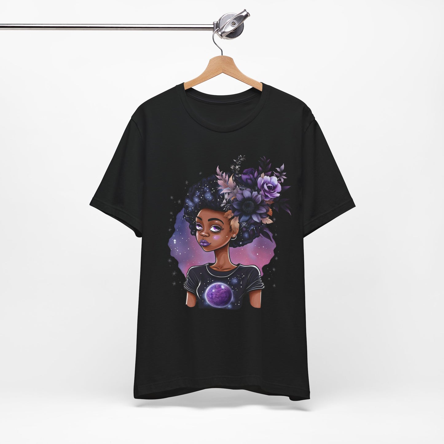 Purple Bling Gemini Unisex Jersey Short Sleeve Tee