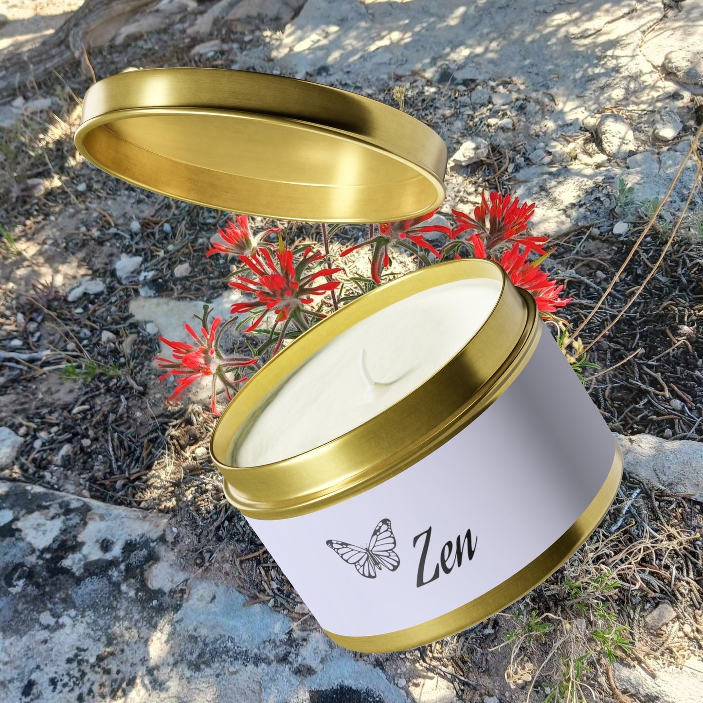 Zen Aromatherapy Tin Soy Candles 4oz, 8oz