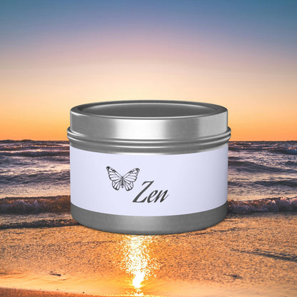 Zen Aromatherapy Tin Soy Candles 4oz, 8oz