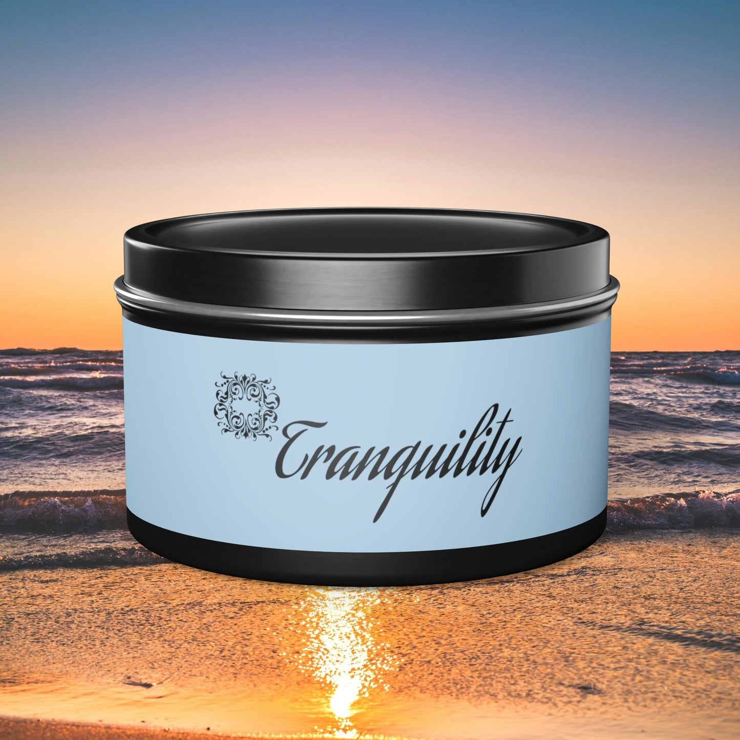 Tranquility Aromatherapy Tin Soy Candles 4oz, 8oz