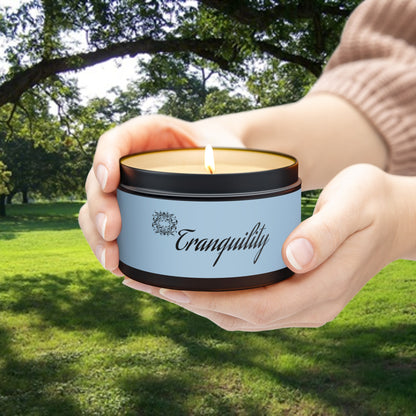 Tranquility Aromatherapy Tin Soy Candles 4oz, 8oz