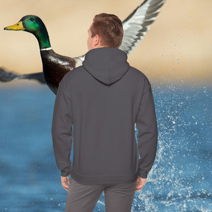 Unisex Heavy Blend™ Hooded Sweatshirt: Ducks, Bucks n' Trucks great for camping