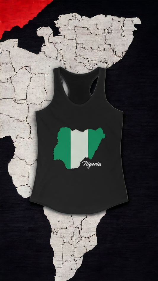 African Pride Nigeria Women's Ideal Racerback Tank