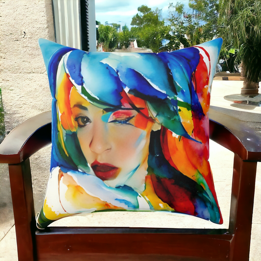 Artistic Sandy Spun Polyester Square Pillow